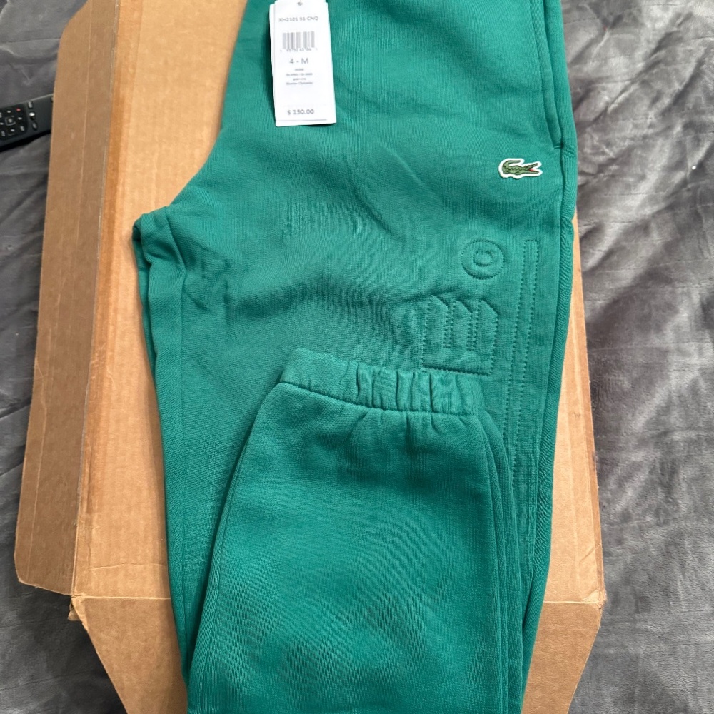 Lacoste Green Joggers – Size 4/M